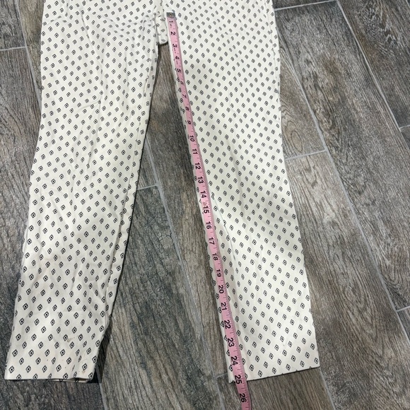 GAP Women’s Ivory Black Skinny Ankle Work Pants Sz 6 Classic Preppy Stretch - Picture 5 of 9